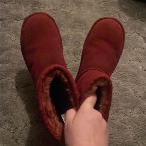 Women's Red Suede Boots